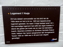 Information on the Logement `t Vosje building at the Kerkstraat street
