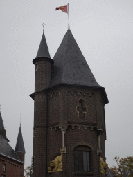 Top of the tower of the Heeswijk Castle, viewed from the bridge
