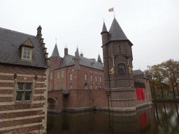 Main building and tower of the Heeswijk Castle, viewed from the bridge