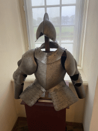 Knight`s armour at the meeting room at the ground floor of the main building of the Heeswijk Castle, during the `Sint op het Kasteel 2022` event