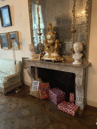 Hearth at the painting room at the ground floor of the main building of the Heeswijk Castle, during the `Sint op het Kasteel 2022` event