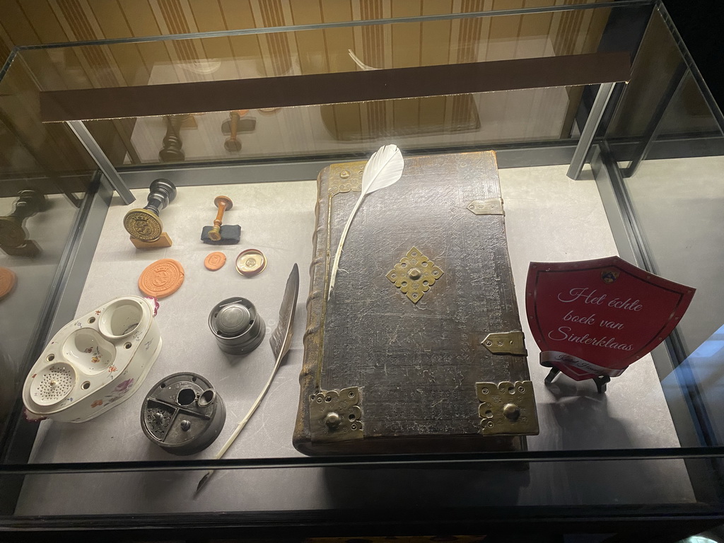 The Book of Sinterklaas at the writing room at the first floor of the main building of the Heeswijk Castle, during the `Sint op het Kasteel 2022` event