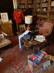 Costumes, typewriter and presents at the writing room at the first floor of the main building of the Heeswijk Castle, during the `Sint op het Kasteel 2022` event