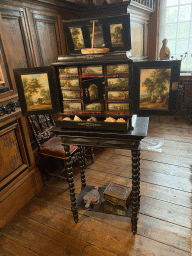 Cabinet at the bedroom of Sinterklaas at the second floor of the main building of the Heeswijk Castle, during the `Sint op het Kasteel 2022` event