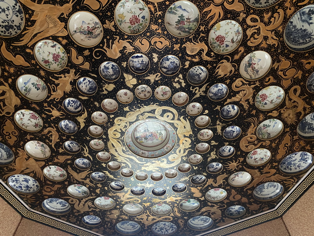 Ceiling of the pearl room at the second floor of the main building of the Heeswijk Castle, during the `Sint op het Kasteel 2022` event