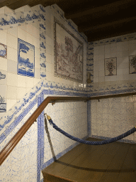 Staircase from the second floor to the third floor of the main building of the Heeswijk Castle, during the `Sint op het Kasteel 2022` event