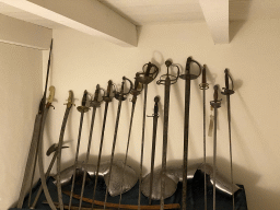 Swords at the second floor of the main building of the Heeswijk Castle, during the `Sint op het Kasteel 2022` event