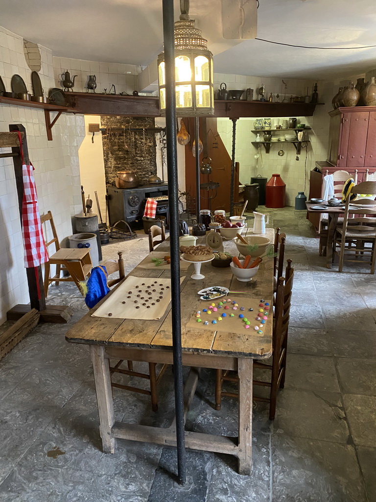 Interior of the kitchen at the ground floor of the main building of the Heeswijk Castle, during the `Sint op het Kasteel 2022` event