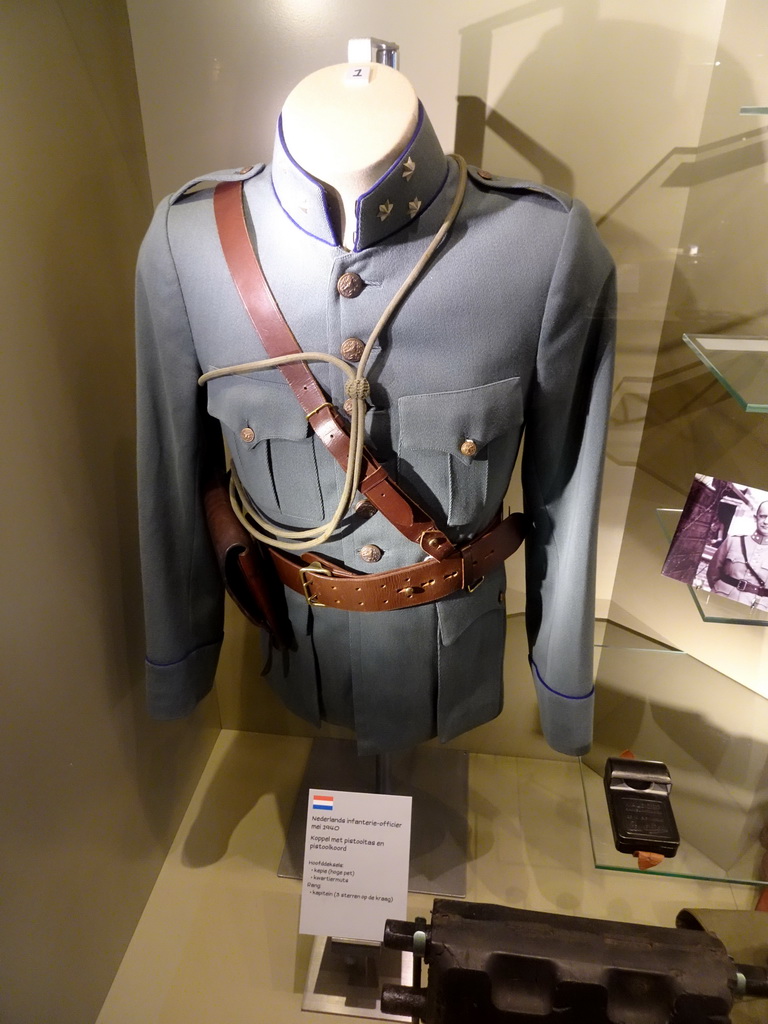 Dutch Infantry Officer uniform at the World War II room at the upper floor of the main building of the HistoryLand museum