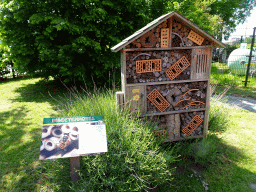 The Insect Hotel at the HistoryLand museum, with explanation