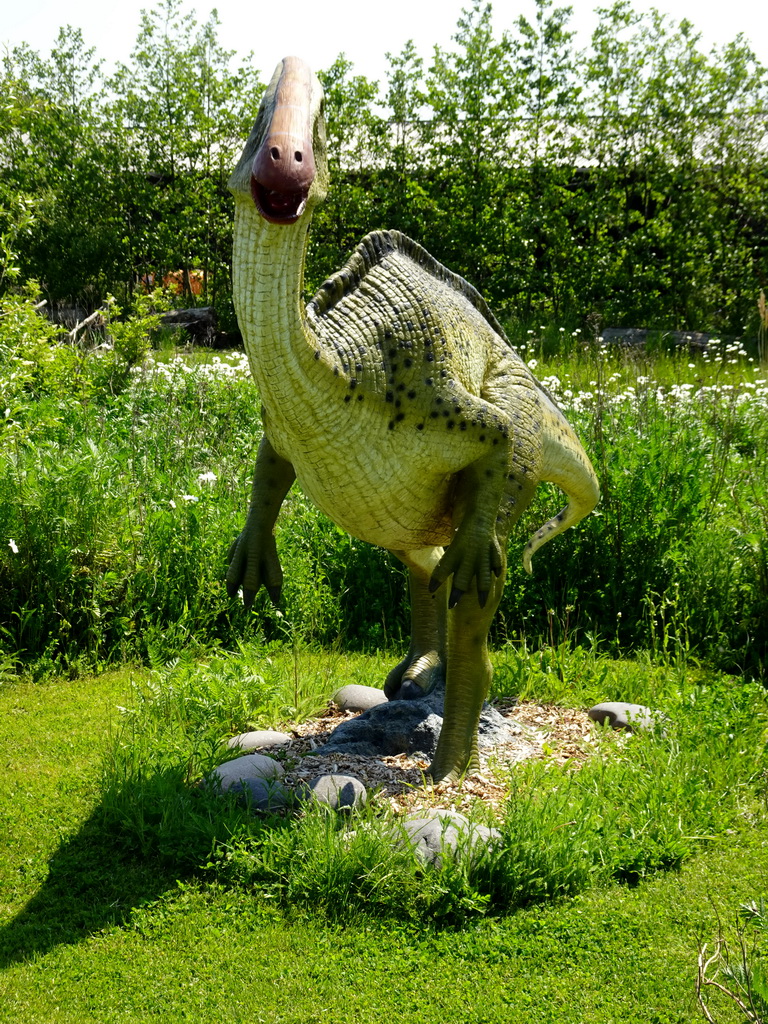 Parasaurolophus statue at the Dinopark area at the HistoryLand museum