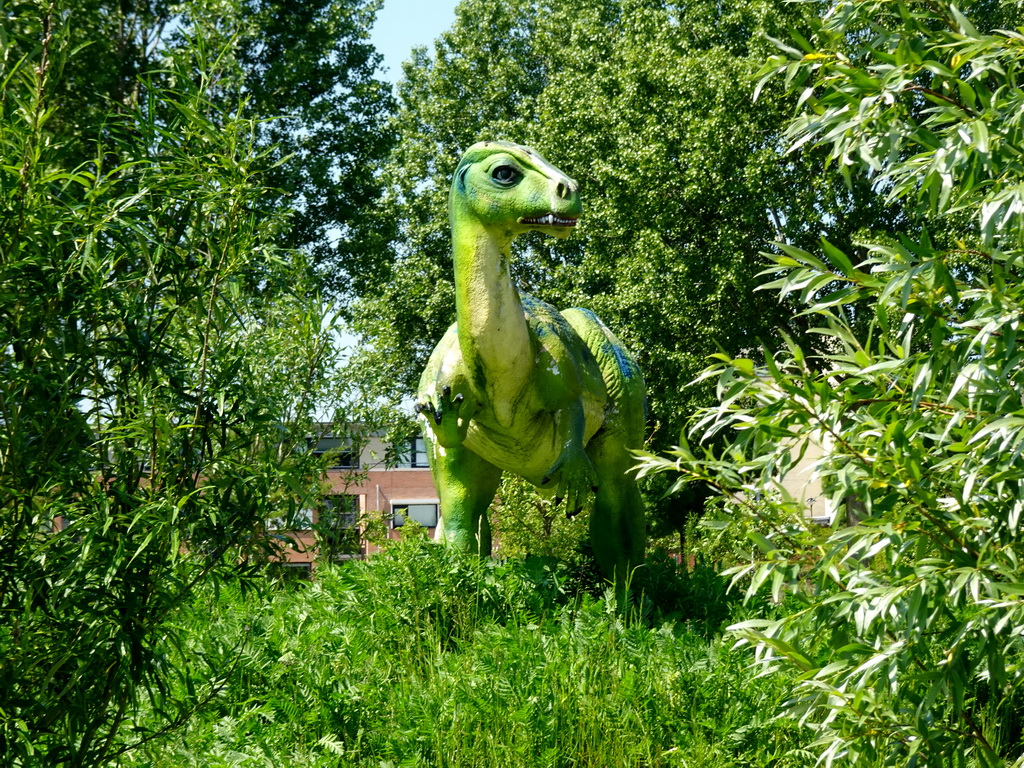 Dinosaur statue at the Dinopark area at the HistoryLand museum