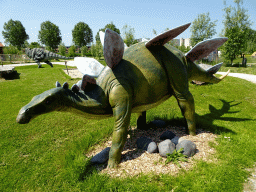 Stegosaurus statue at the Dinopark area at the HistoryLand museum
