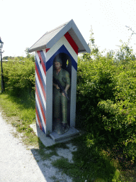 Guard at the entrance to the Oorlogsveld area at the HistoryLand museum