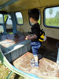 Max in a Mi-2 Helicopter at the Oorlogsveld area at the HistoryLand museum