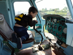 Max in a Mi-2 Helicopter at the Oorlogsveld area at the HistoryLand museum