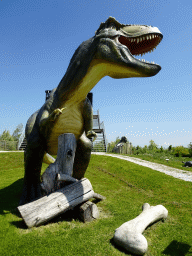 Tyrannosaurus Rex statue at the Dinopark area at the HistoryLand museum