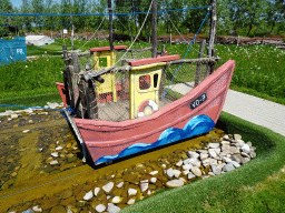 Scale model of a boat at the miniature golf course at the HistoryLand museum