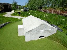 Scale model of a bunker at the miniature golf course at the HistoryLand museum