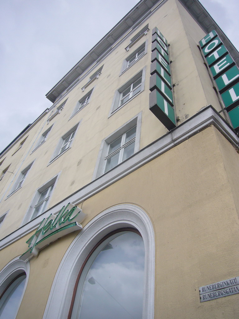 Facade of the Helka Hotel at the Runebergsgatan street