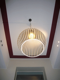 Lamp on the ceiling of the lobby of the Helka Hotel