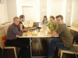 Miaomiao and her colleagues at the conference center