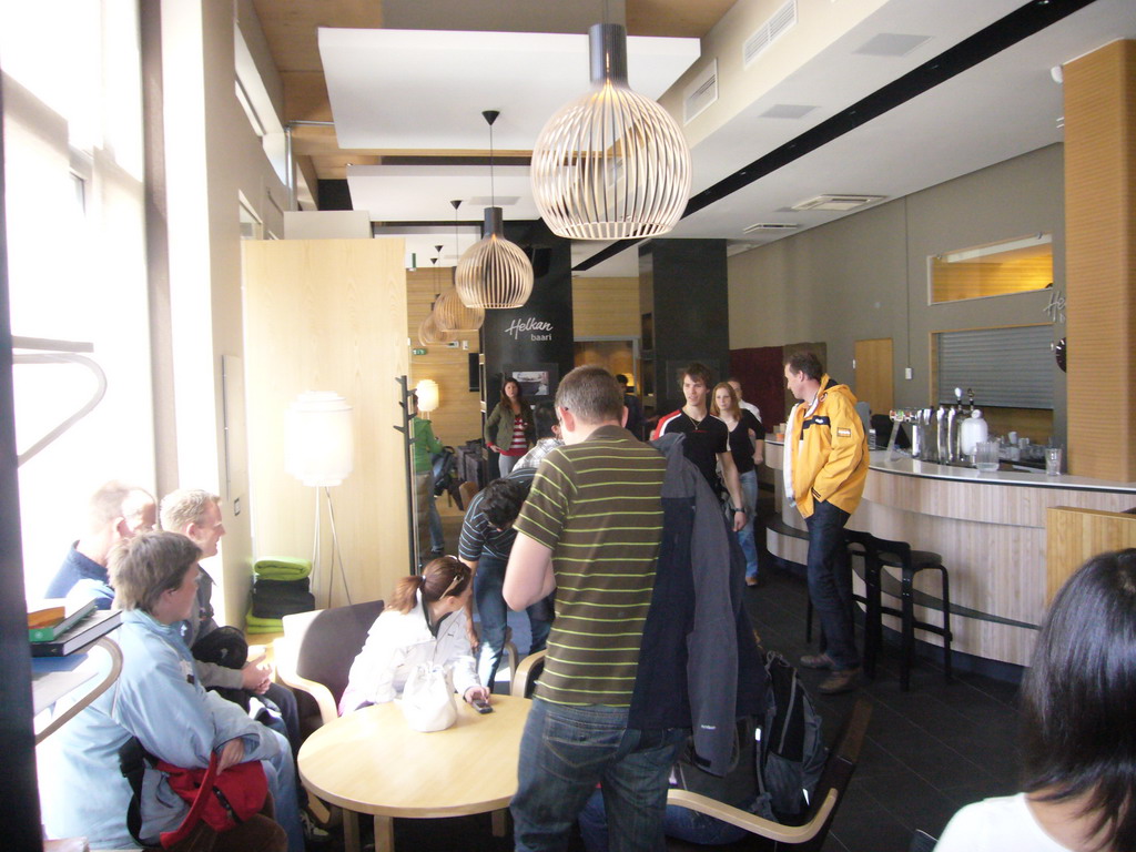 Miaomiao`s colleagues in the lobby of the Helka Hotel