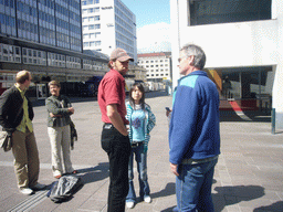 Miaomiao`s colleagues at the crossing of the Fredrikinkatu street and the Salomonkatu street