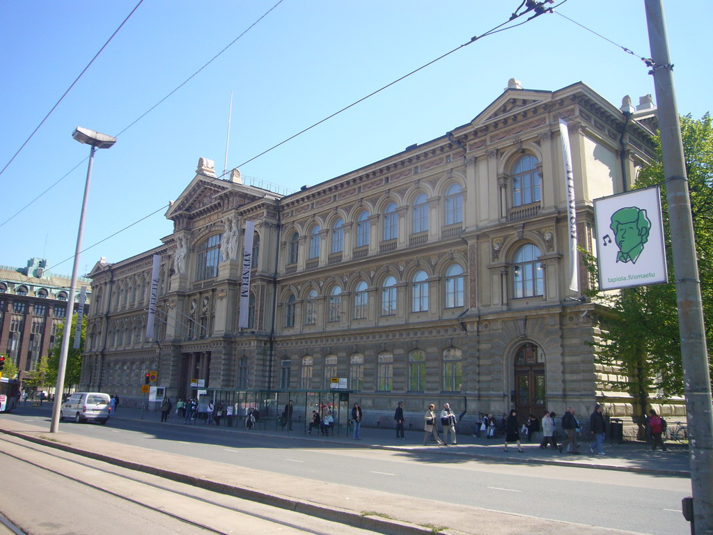 Front of the Ateneum museum at the Kaivokatu street