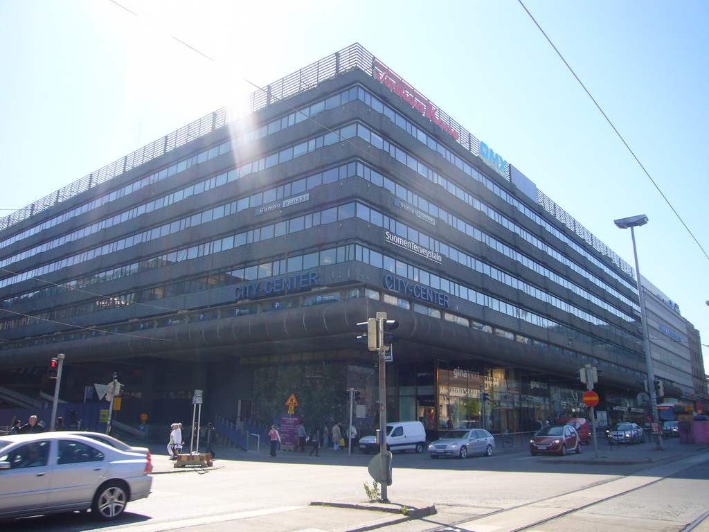 Front of the City-Center shopping mall at the crossing of the Kaivokatu street and the Keskuskatu street