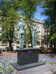 The Zacharias Topelius Monument in the Esplanadi park