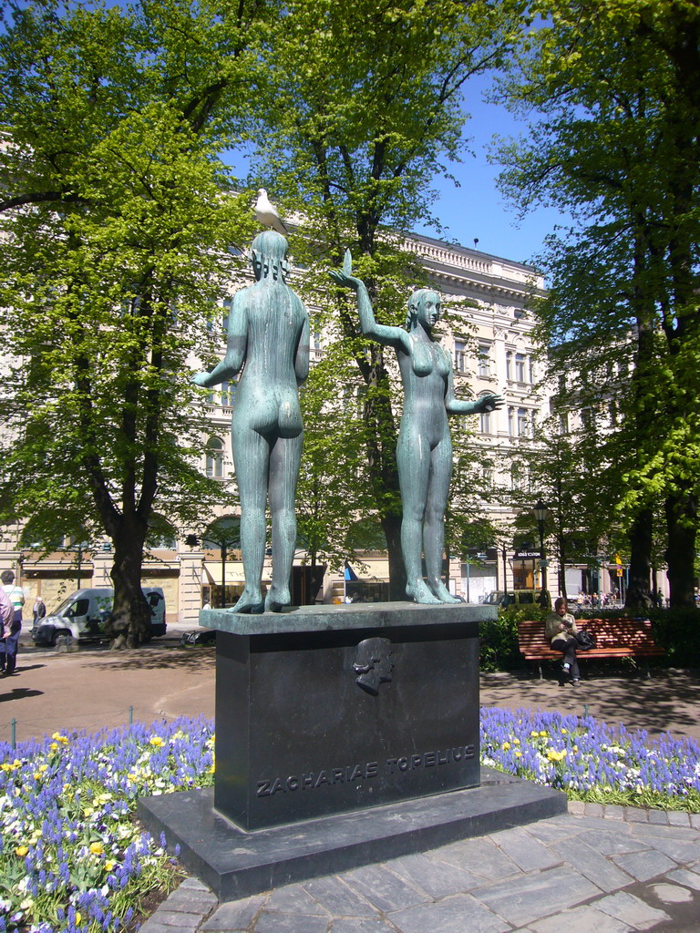 The Zacharias Topelius Monument in the Esplanadi park