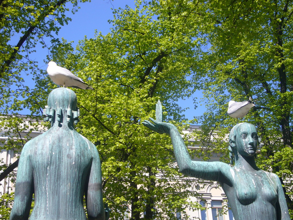 The Zacharias Topelius Monument in the Esplanadi park