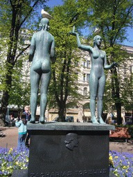 The Zacharias Topelius Monument in the Esplanadi park