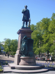 Statue of Johan Ludvig Runeberg in the Esplanadi park