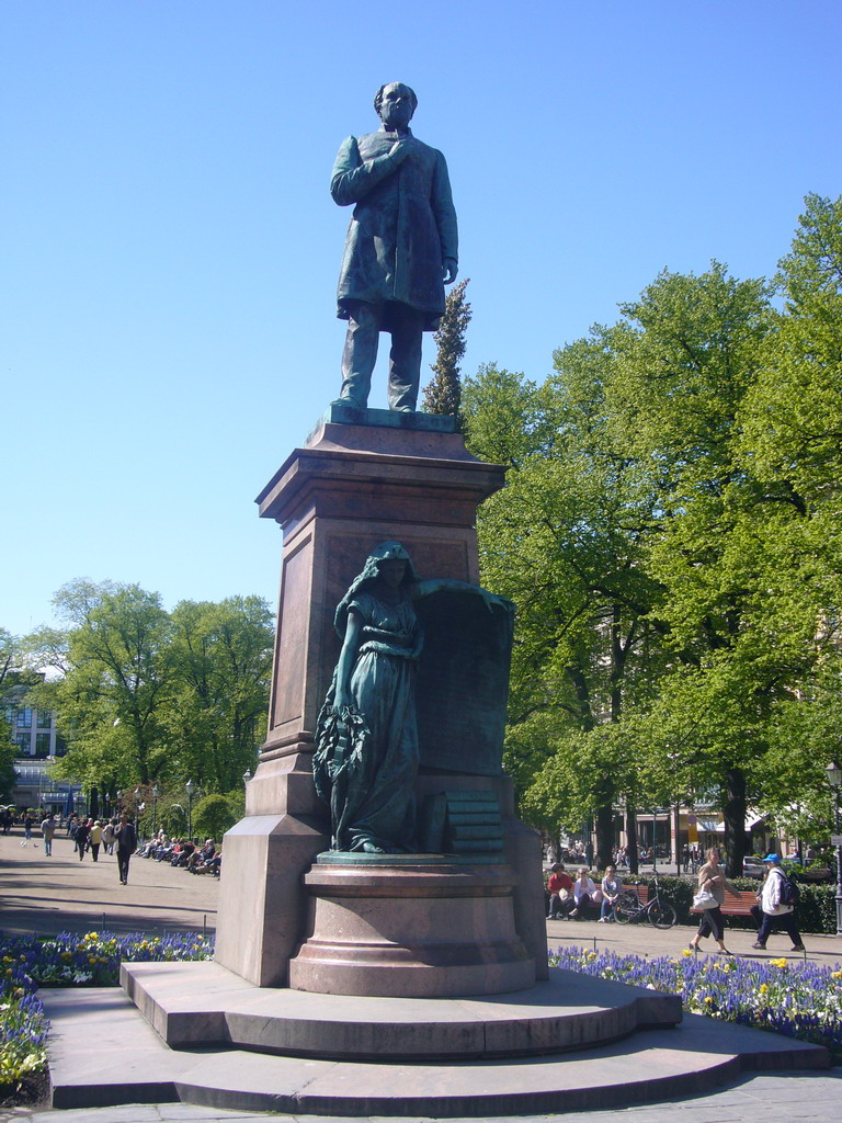 Statue of Johan Ludvig Runeberg in the Esplanadi park