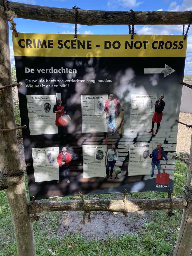 Poster at the Murder Quest at the GeoFort