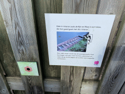 Information on a staircase for Salmons at the Salmon Maze at the GeoFort