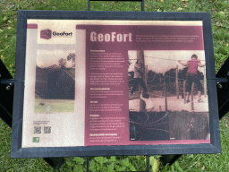 Information on the GeoFort at the entrance at the Nieuwe Steeg street