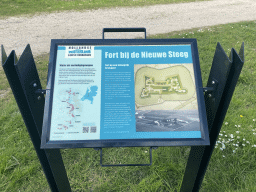 Information on the Fort bij de Nieuwe Steeg fortress at the entrance at the Nieuwe Steeg street