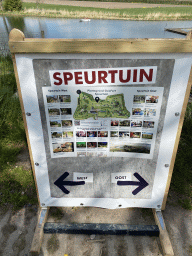 Sign about the Speurtuin garden at the GeoFort