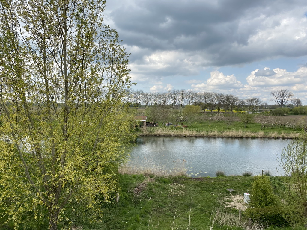 Castle moat at the northwest side of the GeoFort, viewed from the Bat Playground