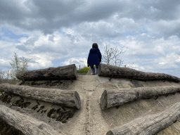 Max on top of the bunker at the Bat Playground at the GeoFort