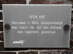 Explanation on the Open Hof house at the Breestraat street