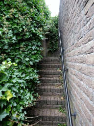 Staircase at the northwest part of the ruins of the Kasteel Heusden castle