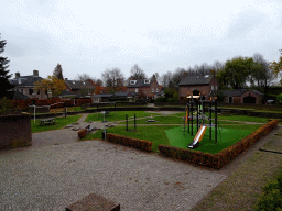 Torentje Bussekruit playground at the ruins of the Kasteel Heusden castle, viewed from the first floor of the northwest part