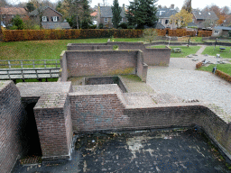 The northeast part of the ruins of the Kasteel Heusden castle, viewed from the second floor of the northwest part