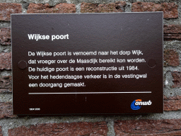 Information on the Wijkse Poort gate