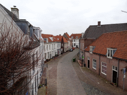 The Wijksestraat street, viewed from the top of the Wijkse Poort gate