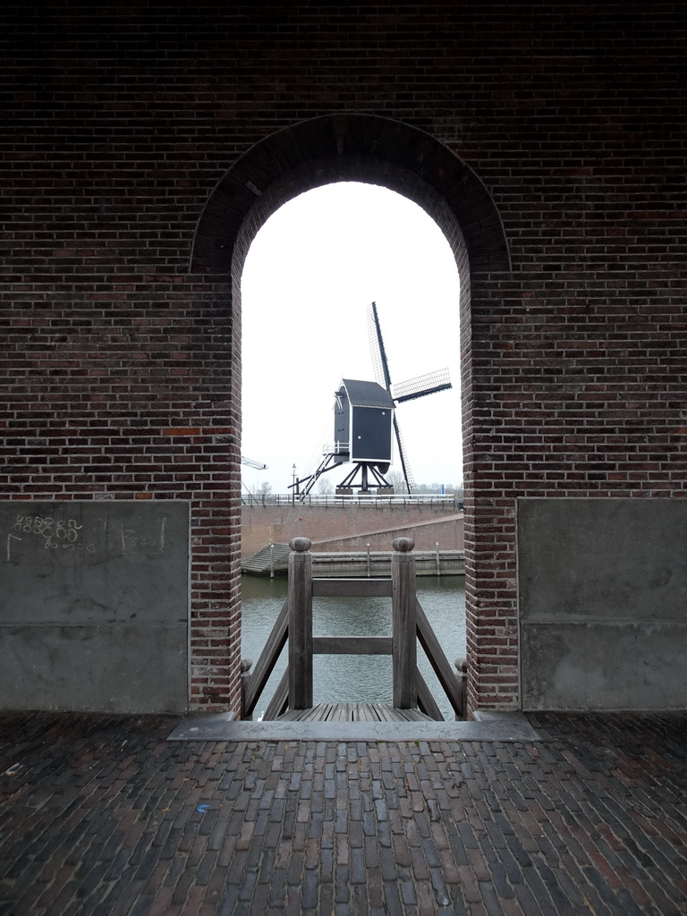 Windmill nr. I, viewed through the Visbank building